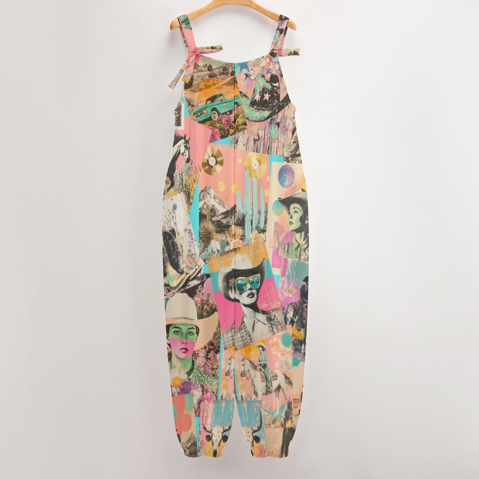 Baha Ranch Pop Western Collage Relaxed Fit Jumpsuit