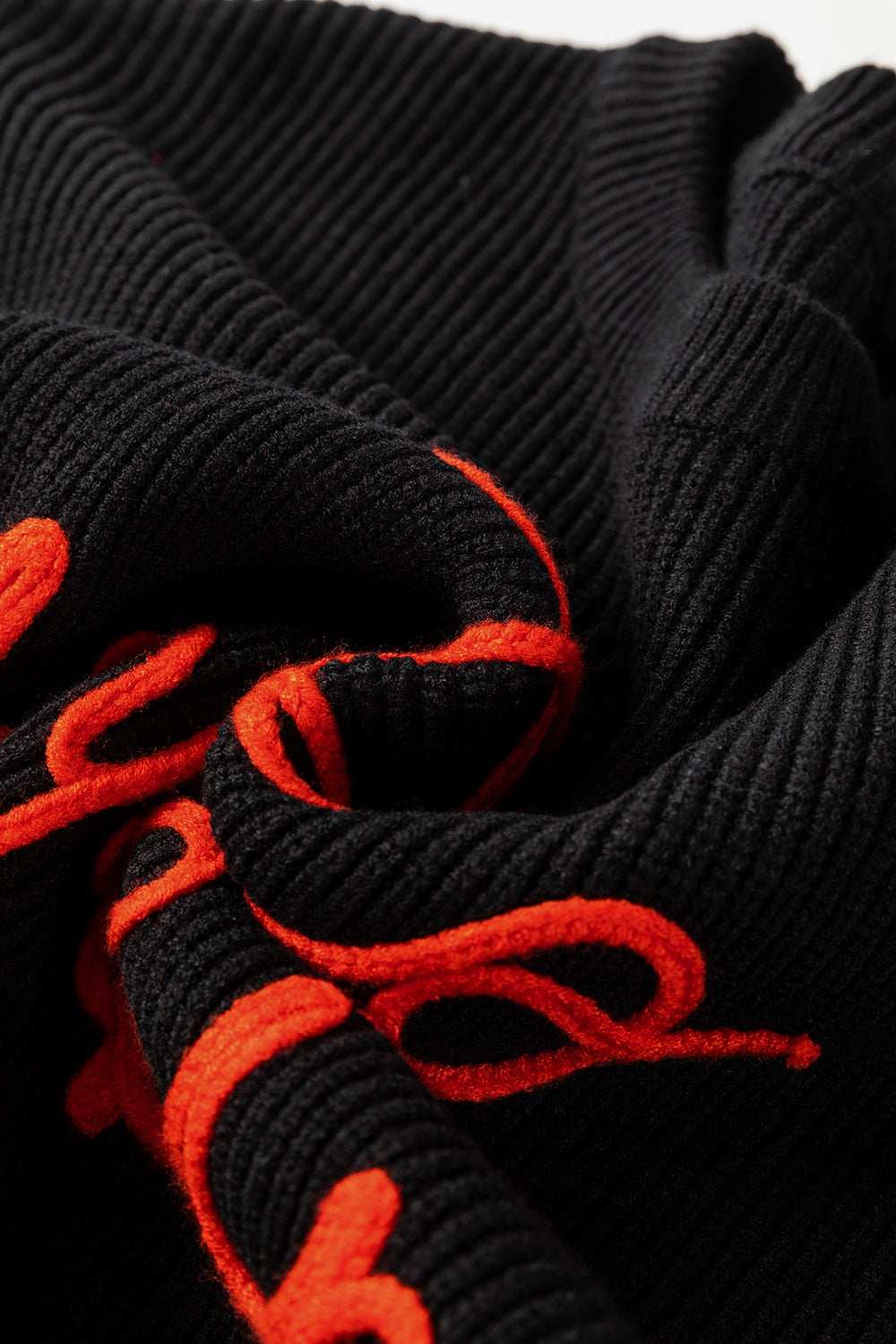 HELLO PUMPKIN Round Neck Long Sleeve Sweater - Trendsi - Flyclothing LLC