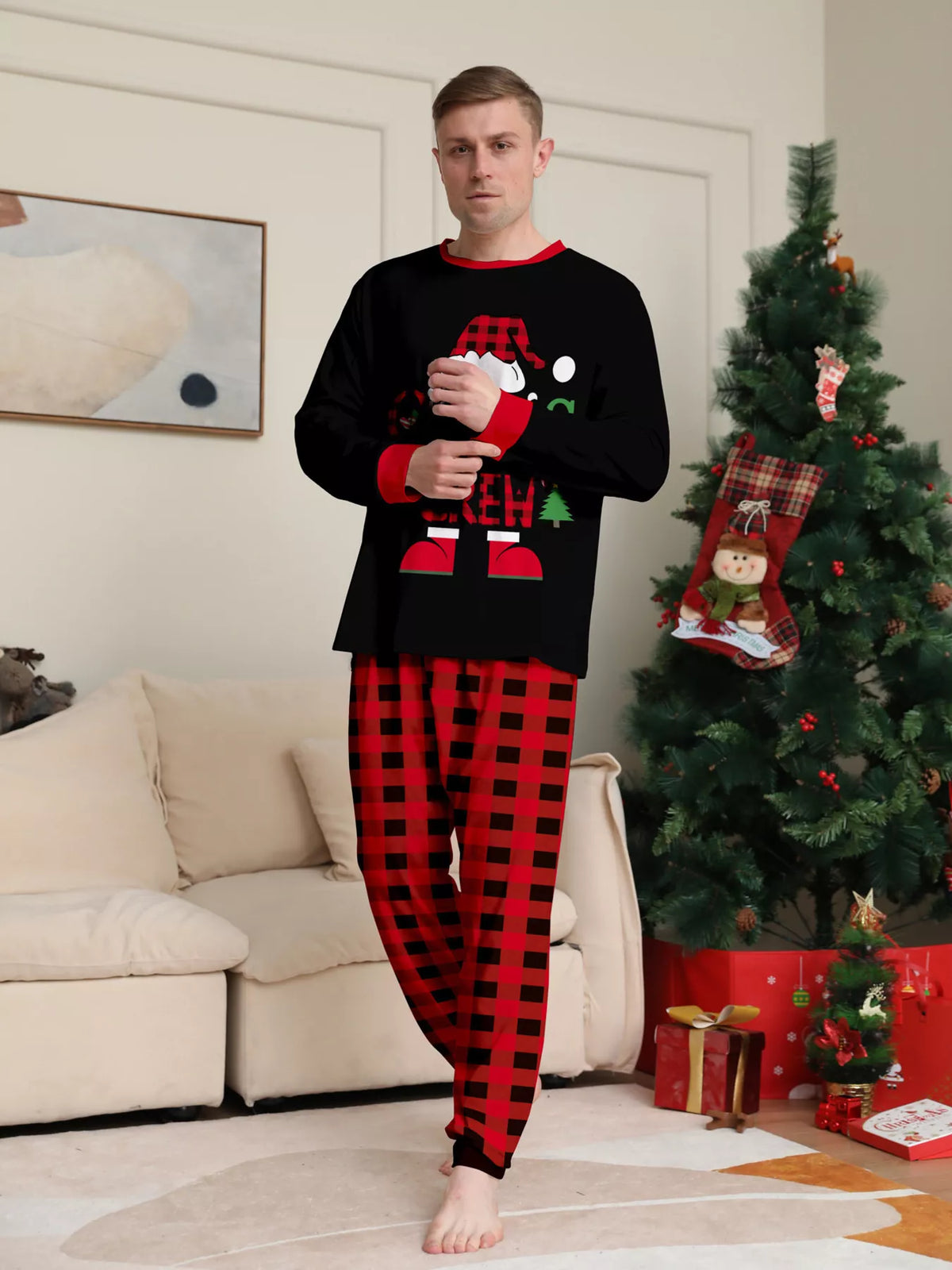 Full Size Matching Family Christmas Pajamas Set with Festive Graphic Plus Size - Trendsi - Flyclothing LLC