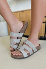 Forever Link Rhinestone Open Toe Sandals - Trendsi - Flyclothing LLC
