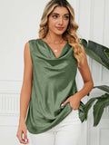 Solid Cowl Neck Top - Trendsi - Flyclothing LLC