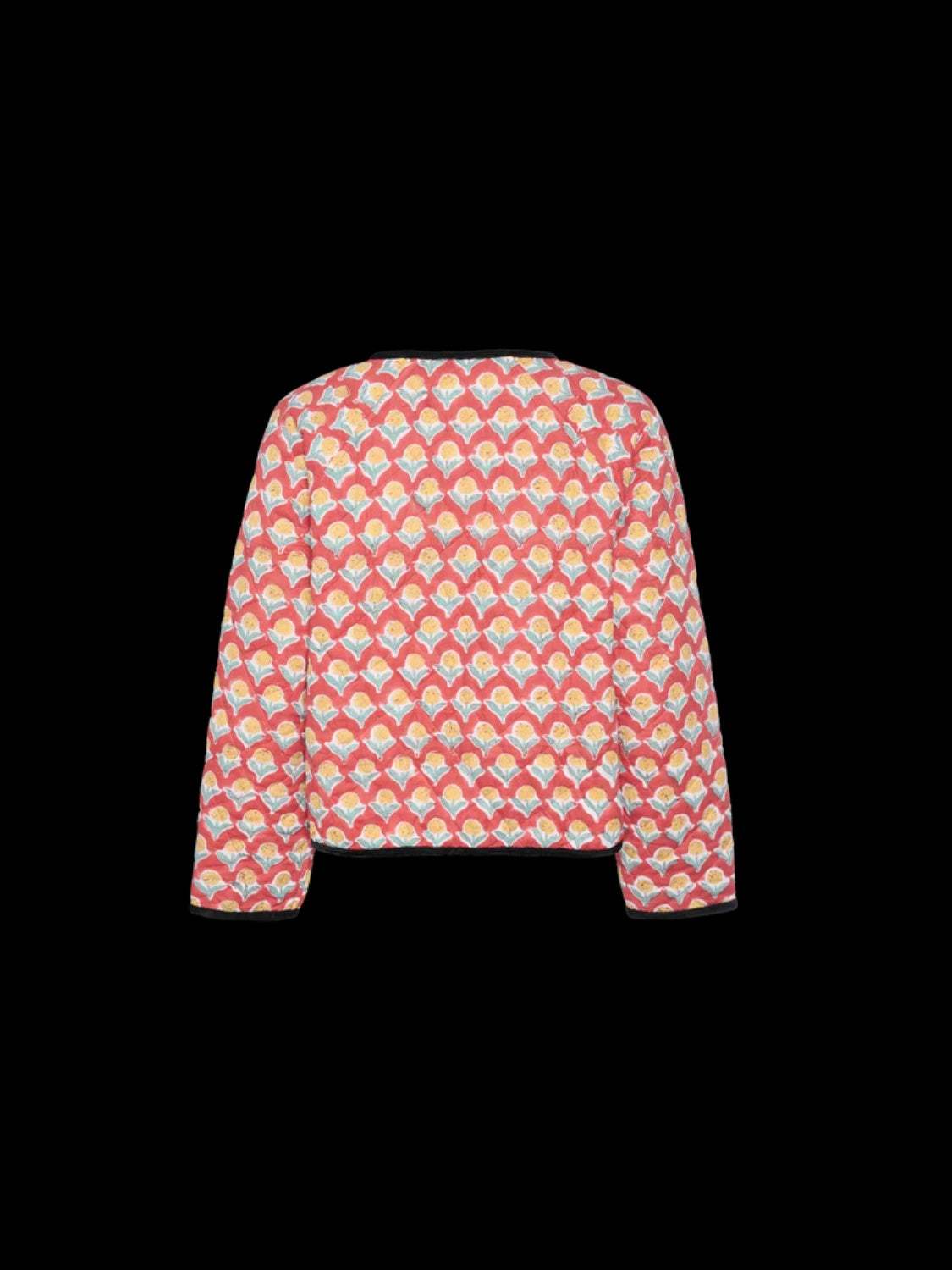 Tied Printed Long Sleeve Jacket - Trendsi - Flyclothing LLC