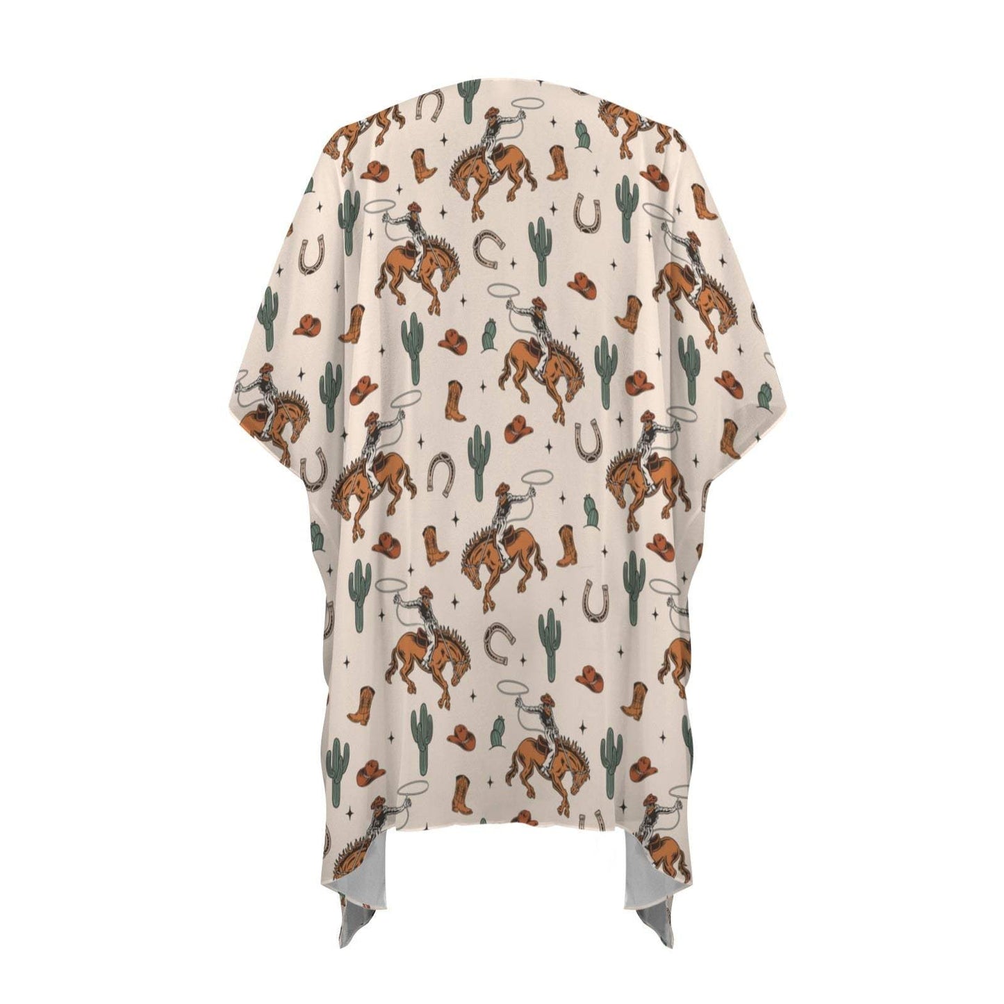 Baha Ranch Rodeo Cowboy Western Duster Kimono Coverup - Baha Ranch Western Wear - Flyclothing LLC