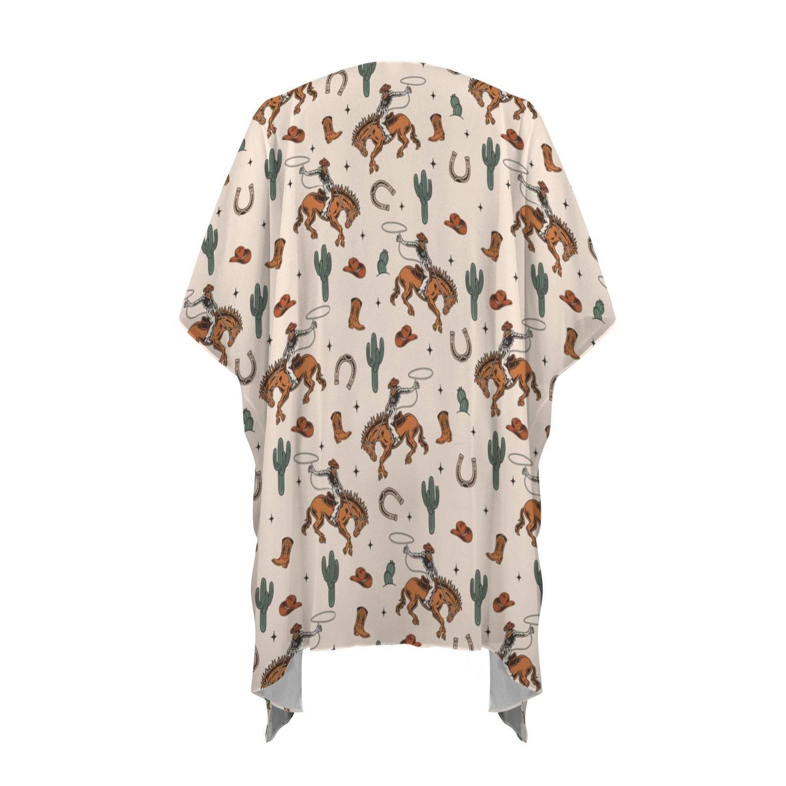 Baha Ranch Rodeo Cowboy Western Duster Kimono Coverup - Baha Ranch Western Wear - Flyclothing LLC