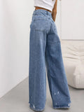 Distressed Wide Leg Jeans - Trendsi