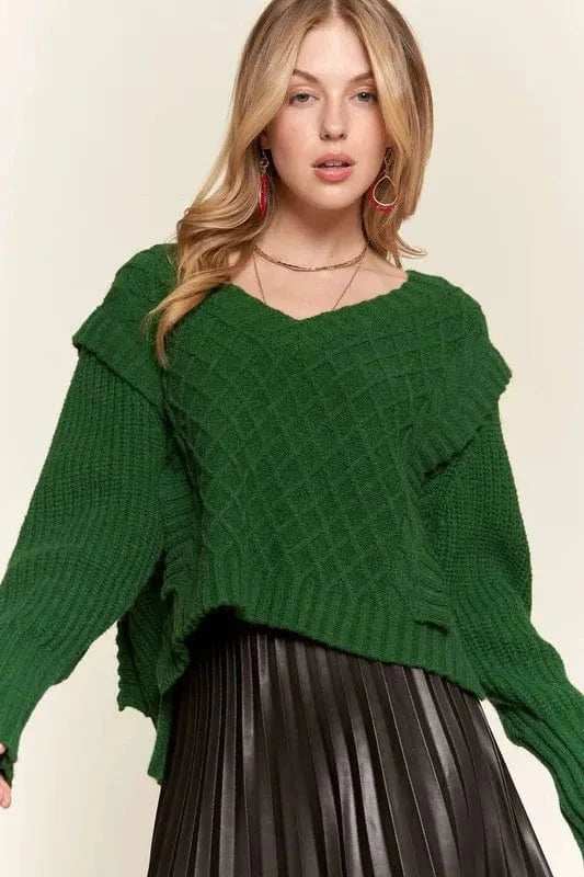ADORA Ruffle Detail Adorable Sweater - Trendsi - Flyclothing LLC
