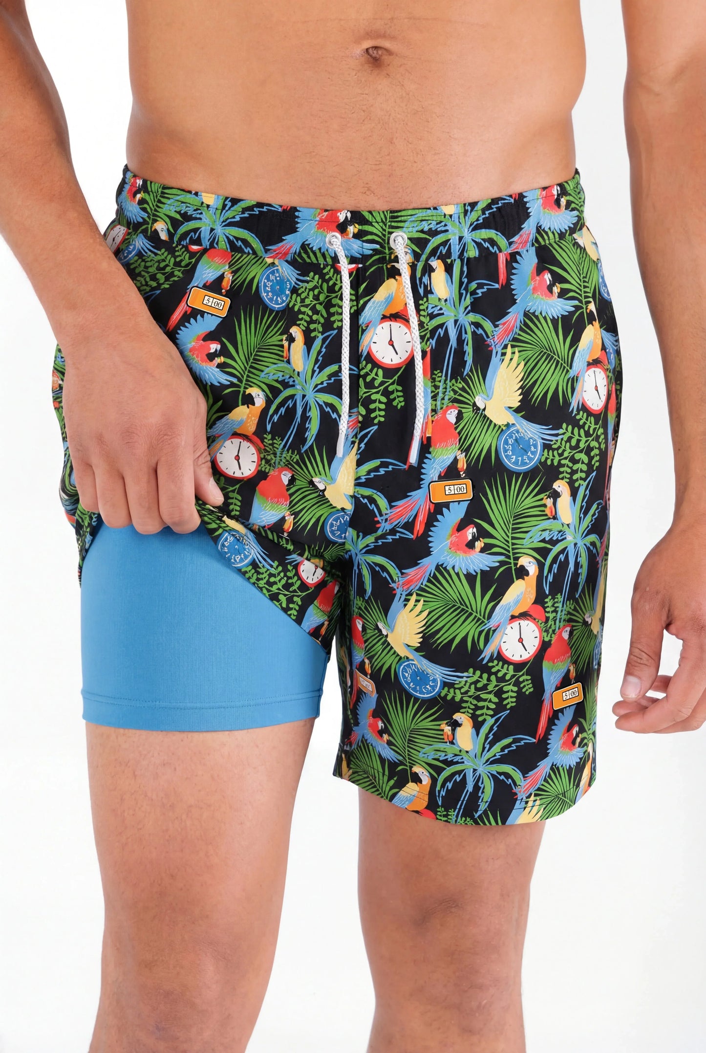 The 5 O'Clock Somewhere | Margaritaville® Ball Hammock® Pouch 8" Swim Trunks - Shinesty - Flyclothing LLC