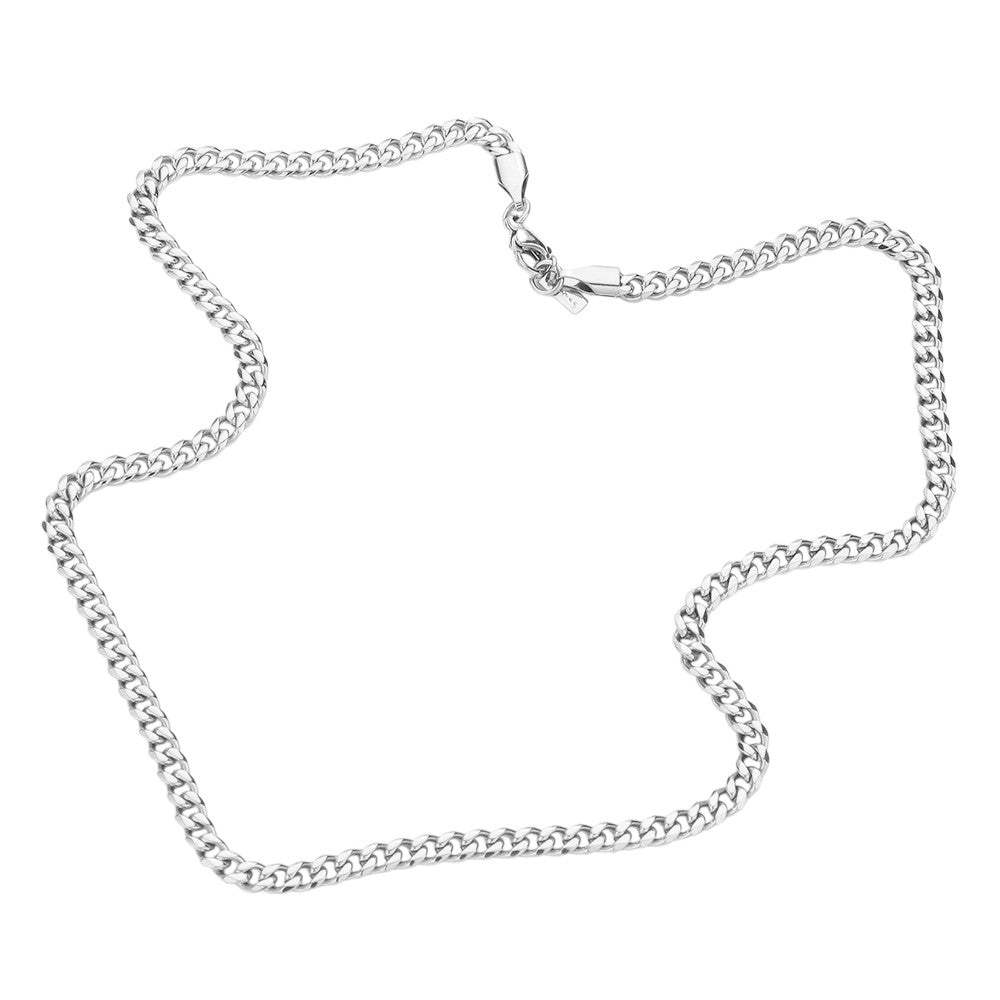 6 Diamond Stainless Steel 16 Inch 4mm Metal Chain Necklace - Madeline Love - Flyclothing LLC