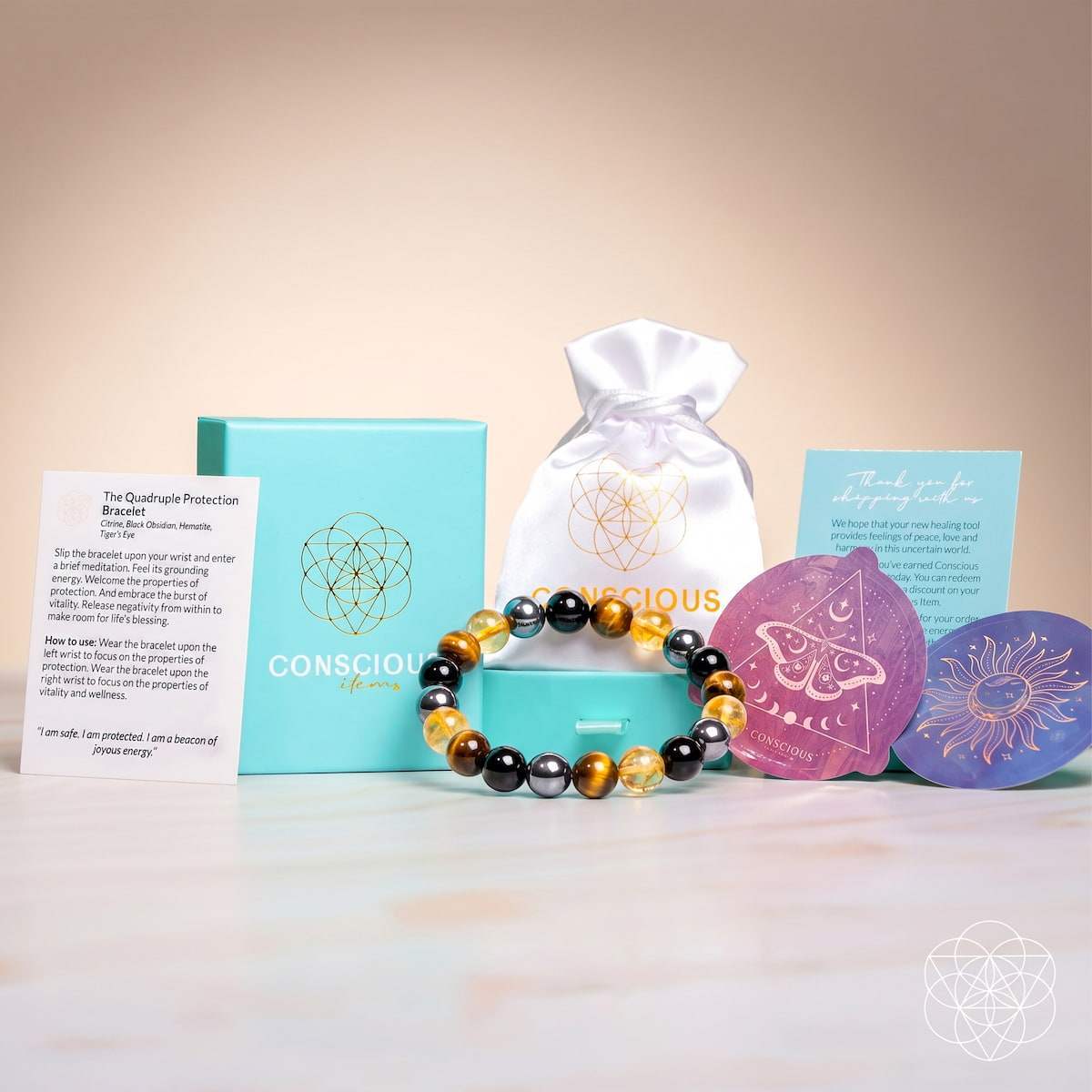 The Quadruple Protection Bracelet - Conscious Items - Flyclothing LLC