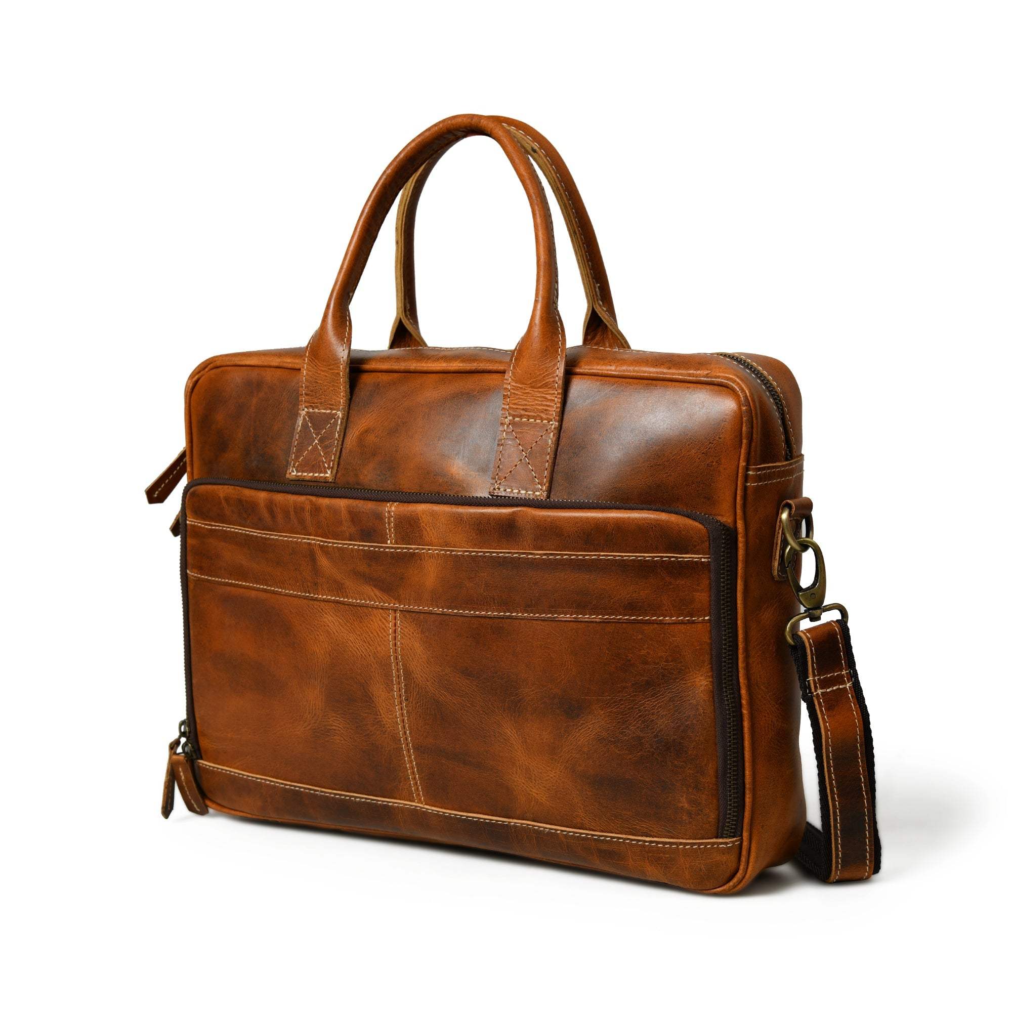 Bison Elite Office Briefcase - Classy Leather Bags - Flyclothing LLC