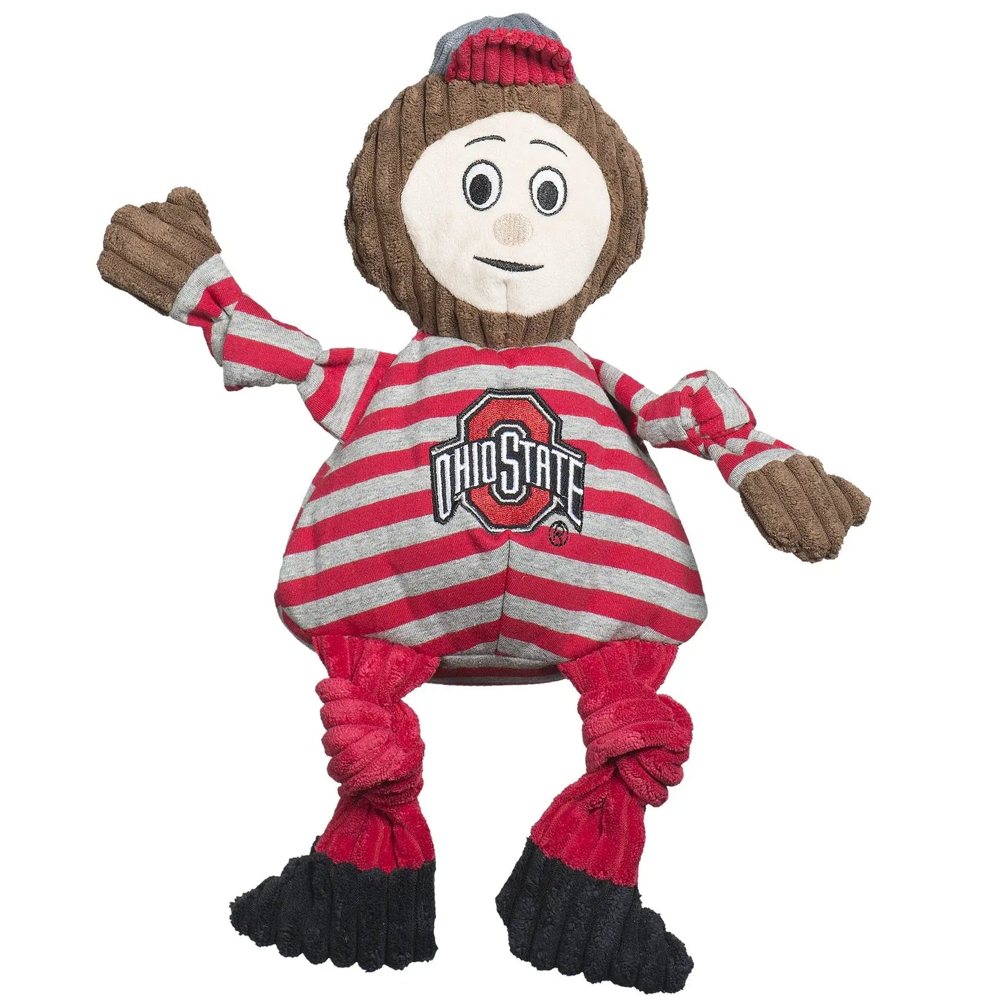 NCAA Ohio State University, Brutus the Buckeye Knottie® Plush Dog Toy - HuggleHounds - Flyclothing LLC