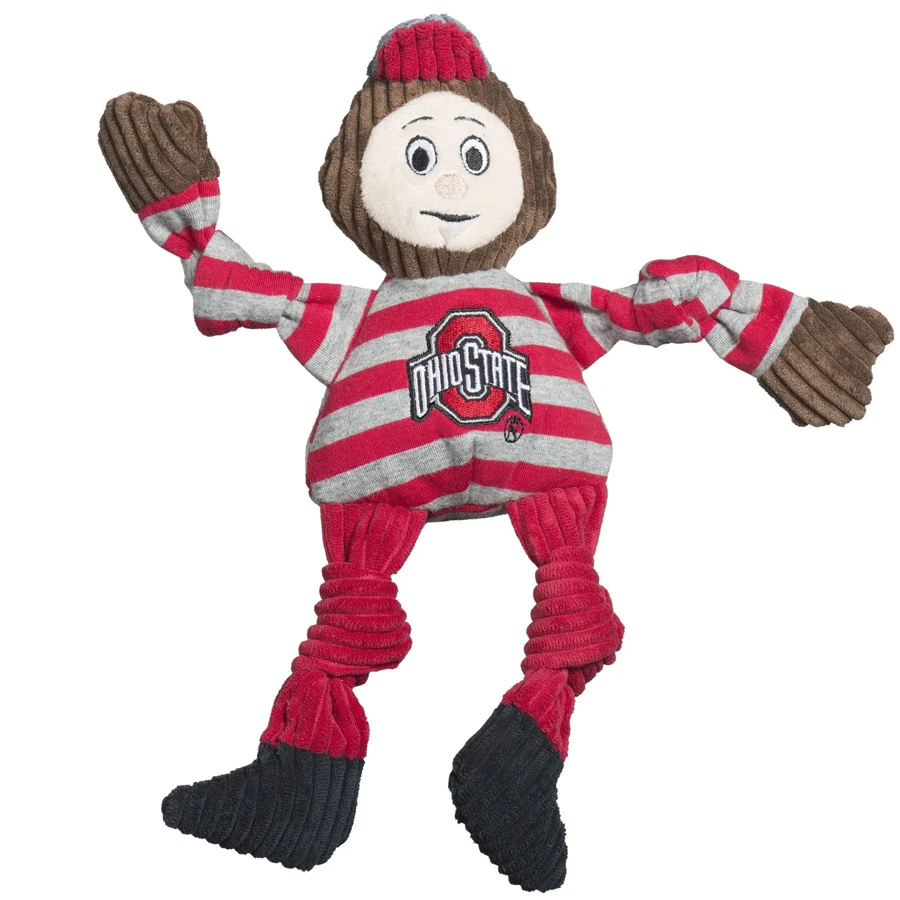 NCAA Ohio State University, Brutus the Buckeye Knottie® Plush Dog Toy - HuggleHounds - Flyclothing LLC
