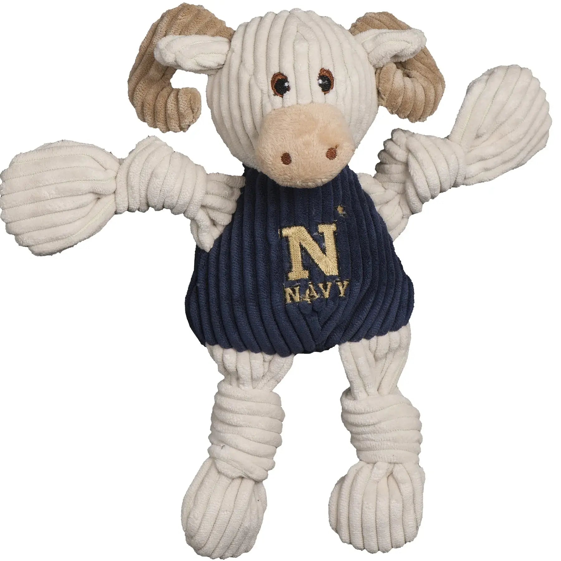 NCAA U.S. Naval Academy, Bill the Goat Knottie® Plush Dog Toy - HuggleHounds - Flyclothing LLC