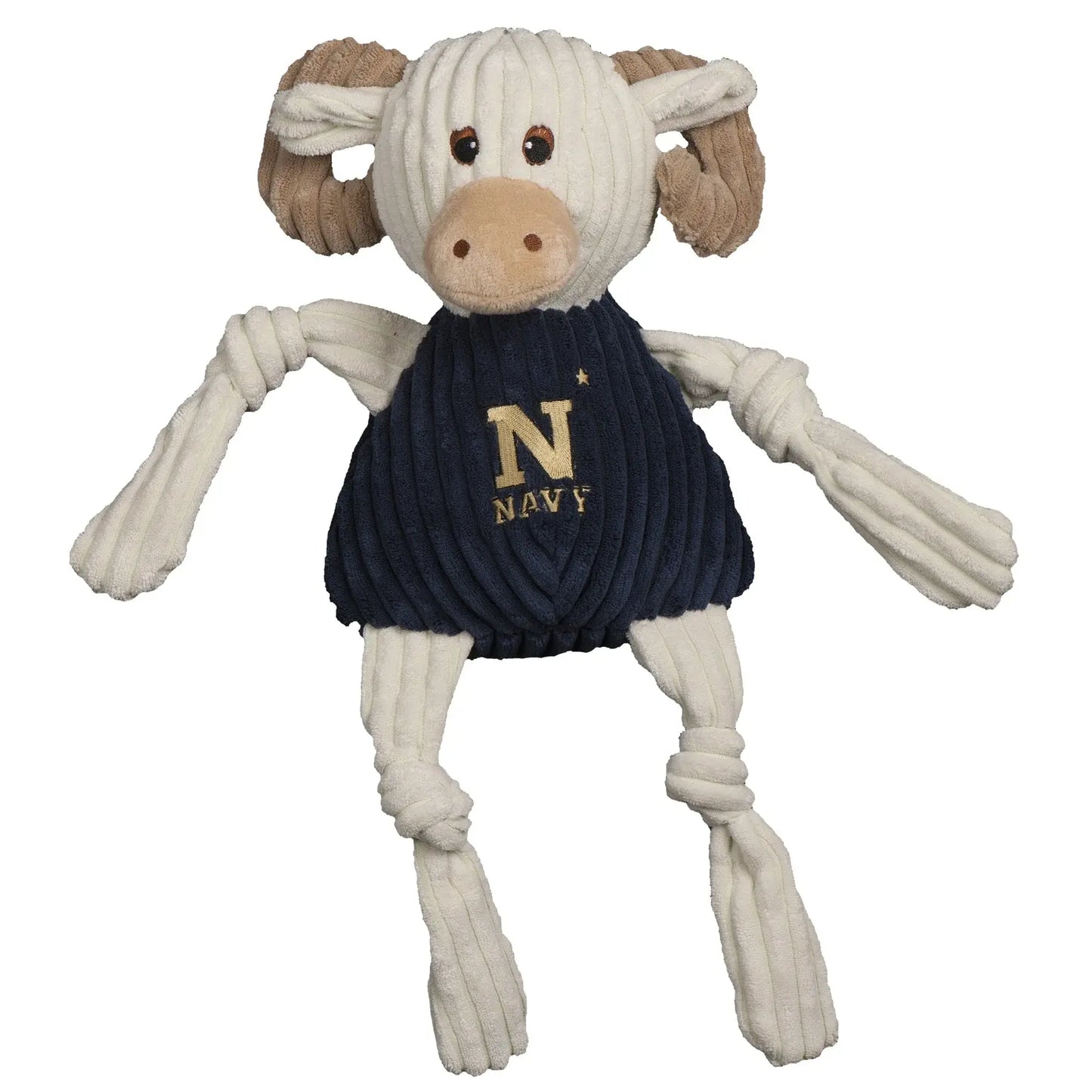 NCAA U.S. Naval Academy, Bill the Goat Knottie® Plush Dog Toy - HuggleHounds - Flyclothing LLC