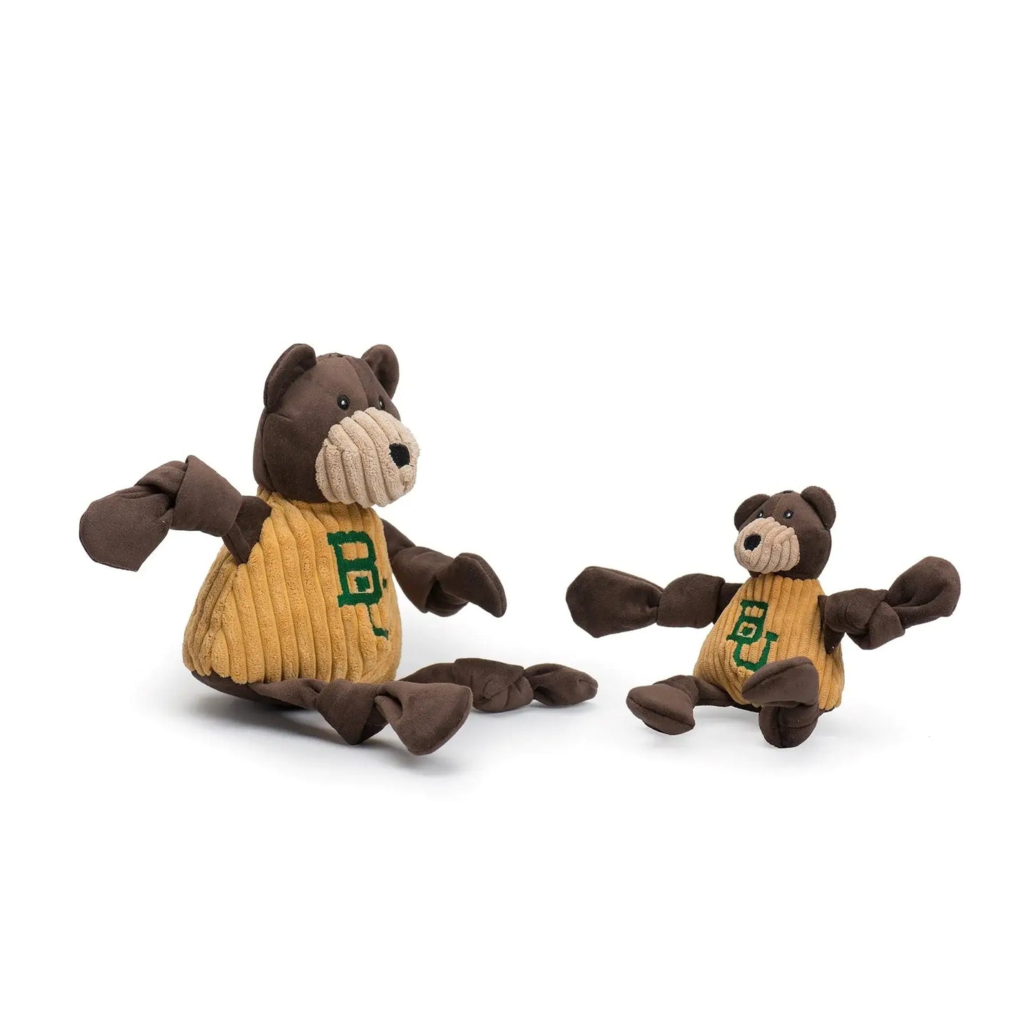 NCAA Baylor University, Bruiser the Bear Knottie® Plush Dog Toy - HuggleHounds - Flyclothing LLC