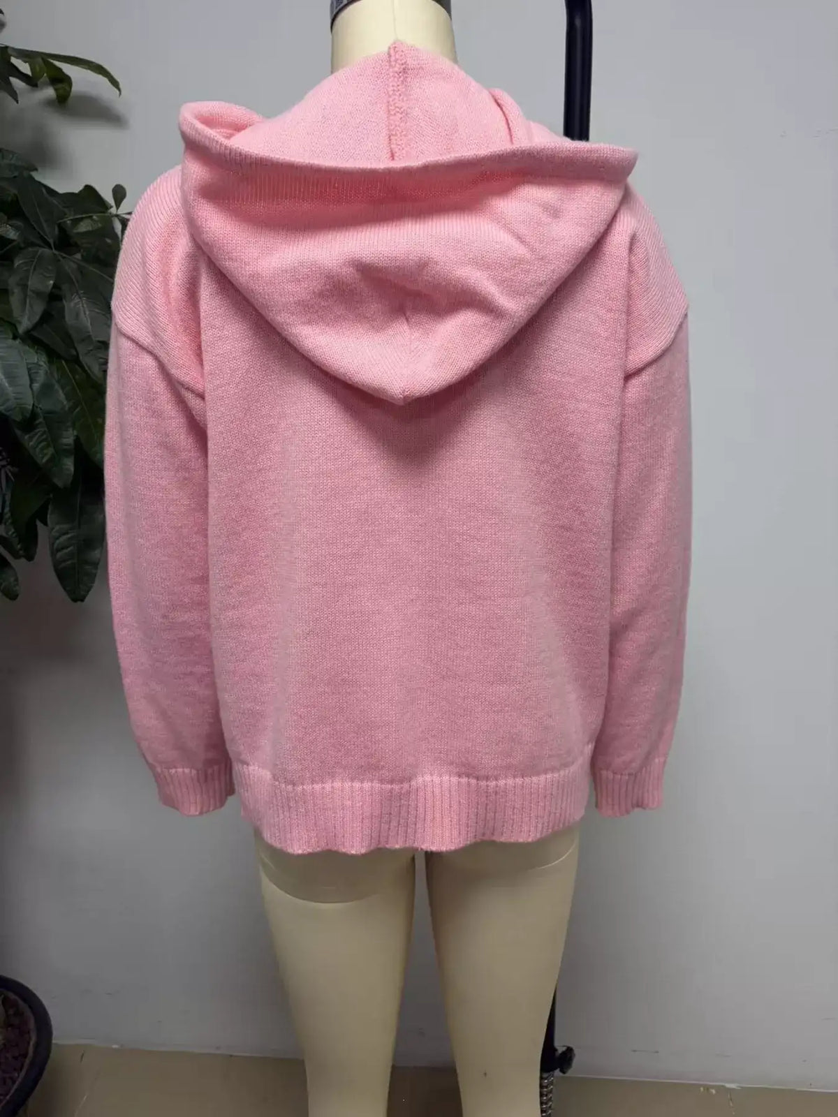 Zip-Up Hooded Knit Cardigan - Trendsi - Flyclothing LLC