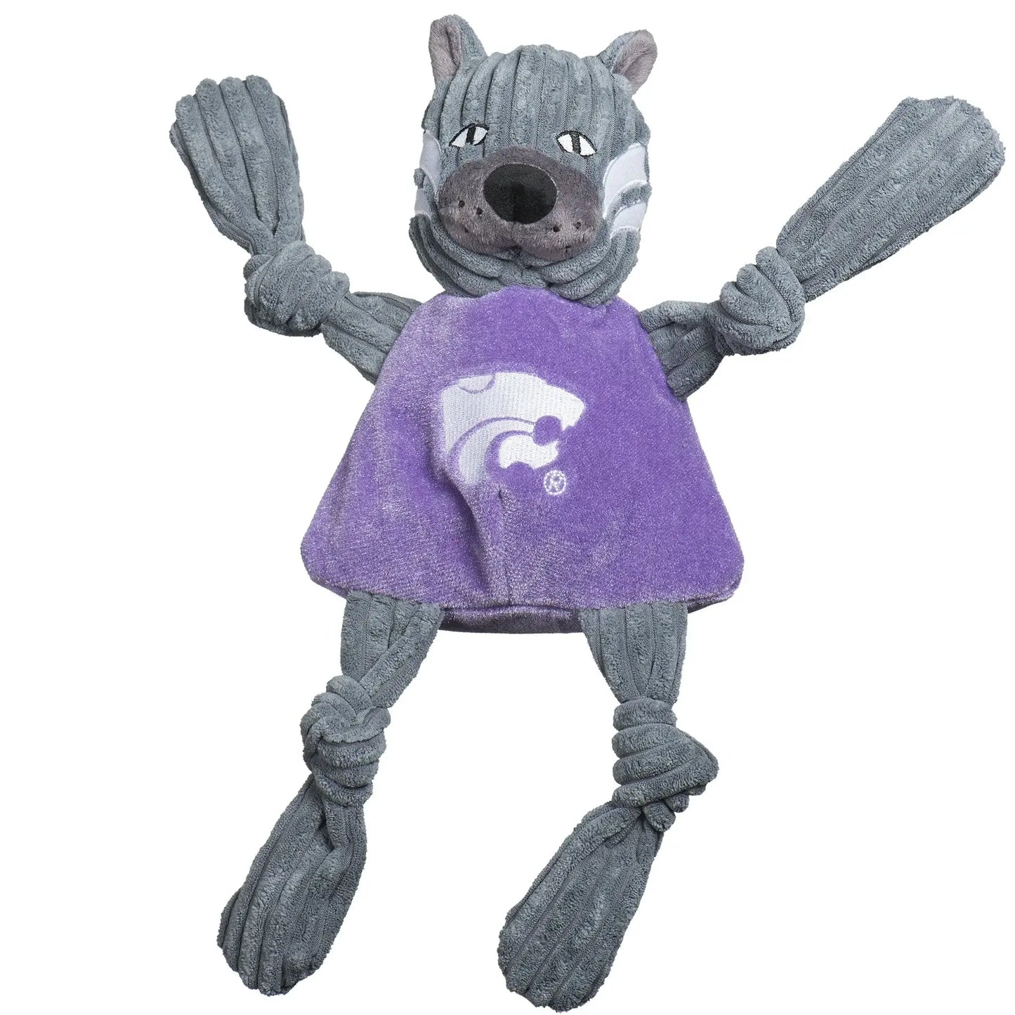 NCAA Kansas State University, Willie the Wildcat Knottie® Plush Dog Toy - HuggleHounds - Flyclothing LLC