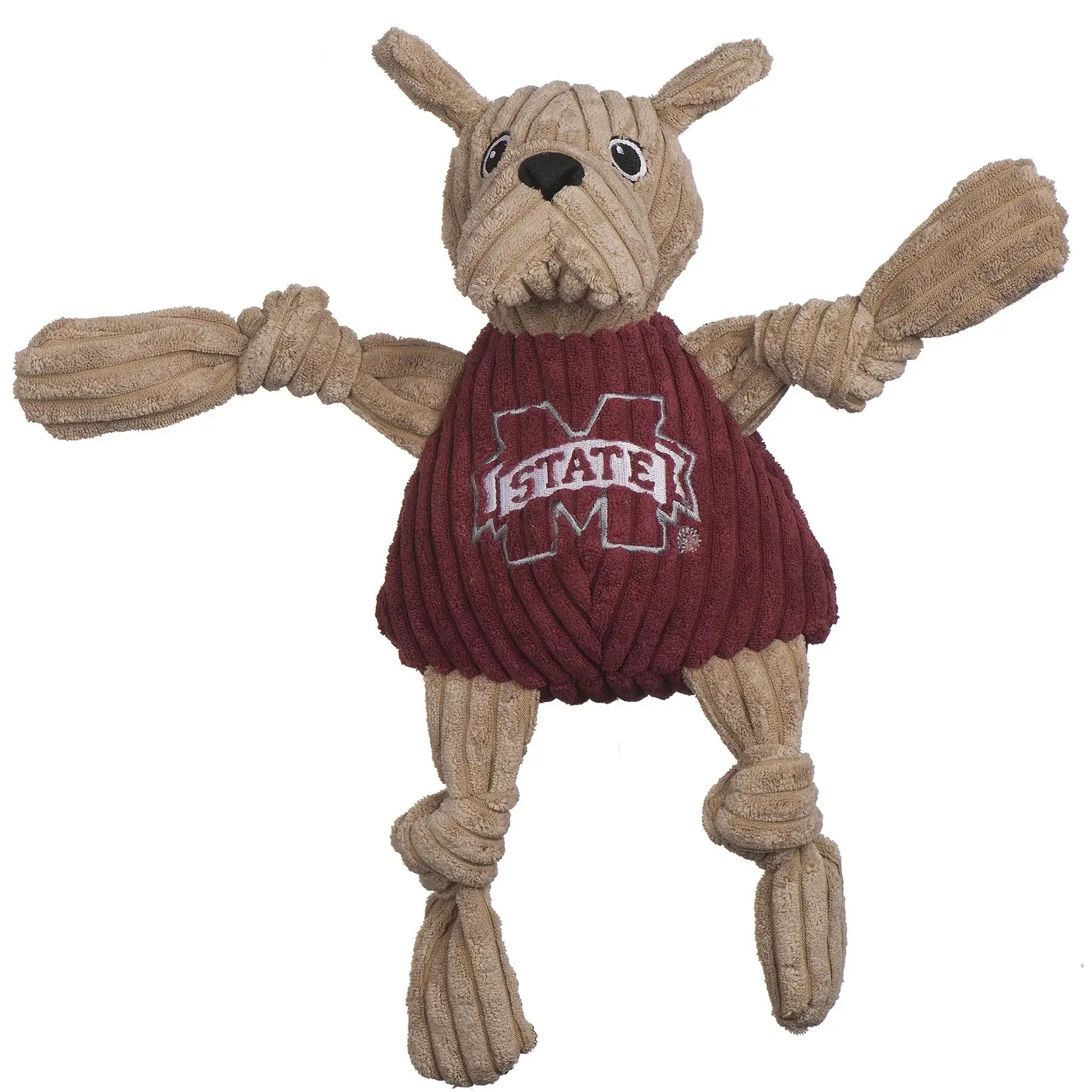 NCAA Mississippi State University, Bully the Bulldog Knottie® Plush Dog Toy - HuggleHounds - Flyclothing LLC