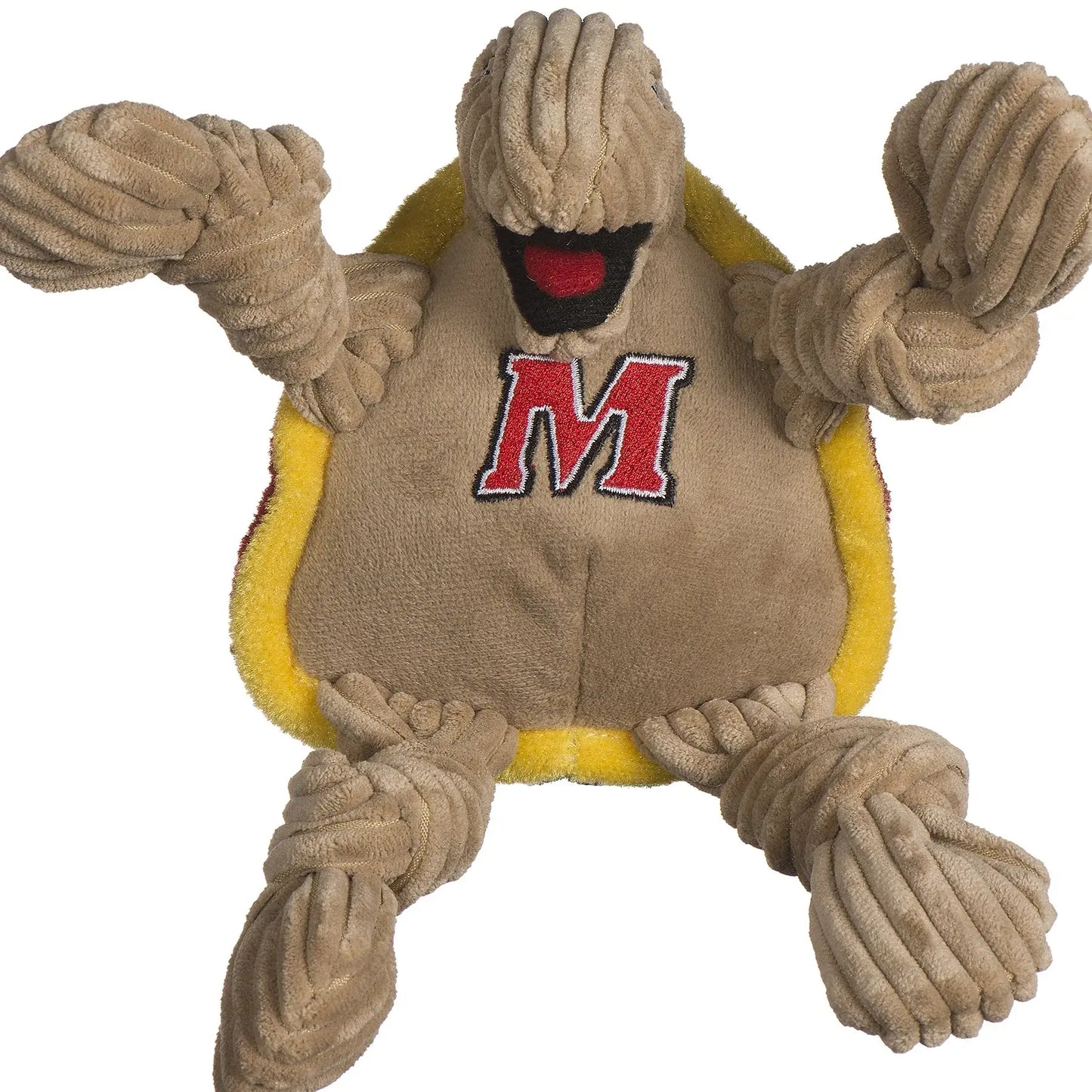 NCAA University of Maryland - Testudo the Terrapin Knottie® Plush Dog Toy - HuggleHounds - Flyclothing LLC