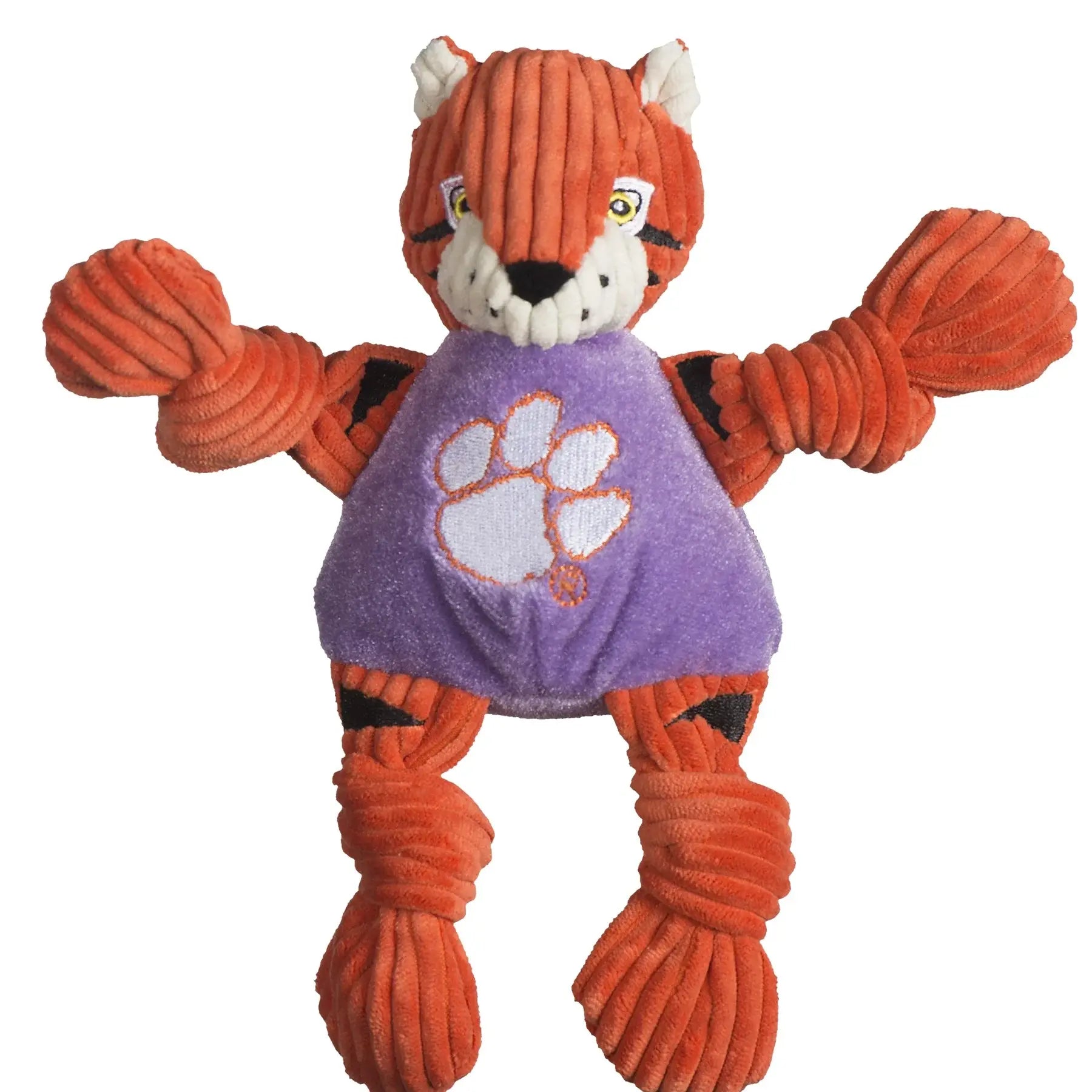 NCAA Clemson University, The Tiger Knottie® Plush Dog Toy - HuggleHounds - Flyclothing LLC