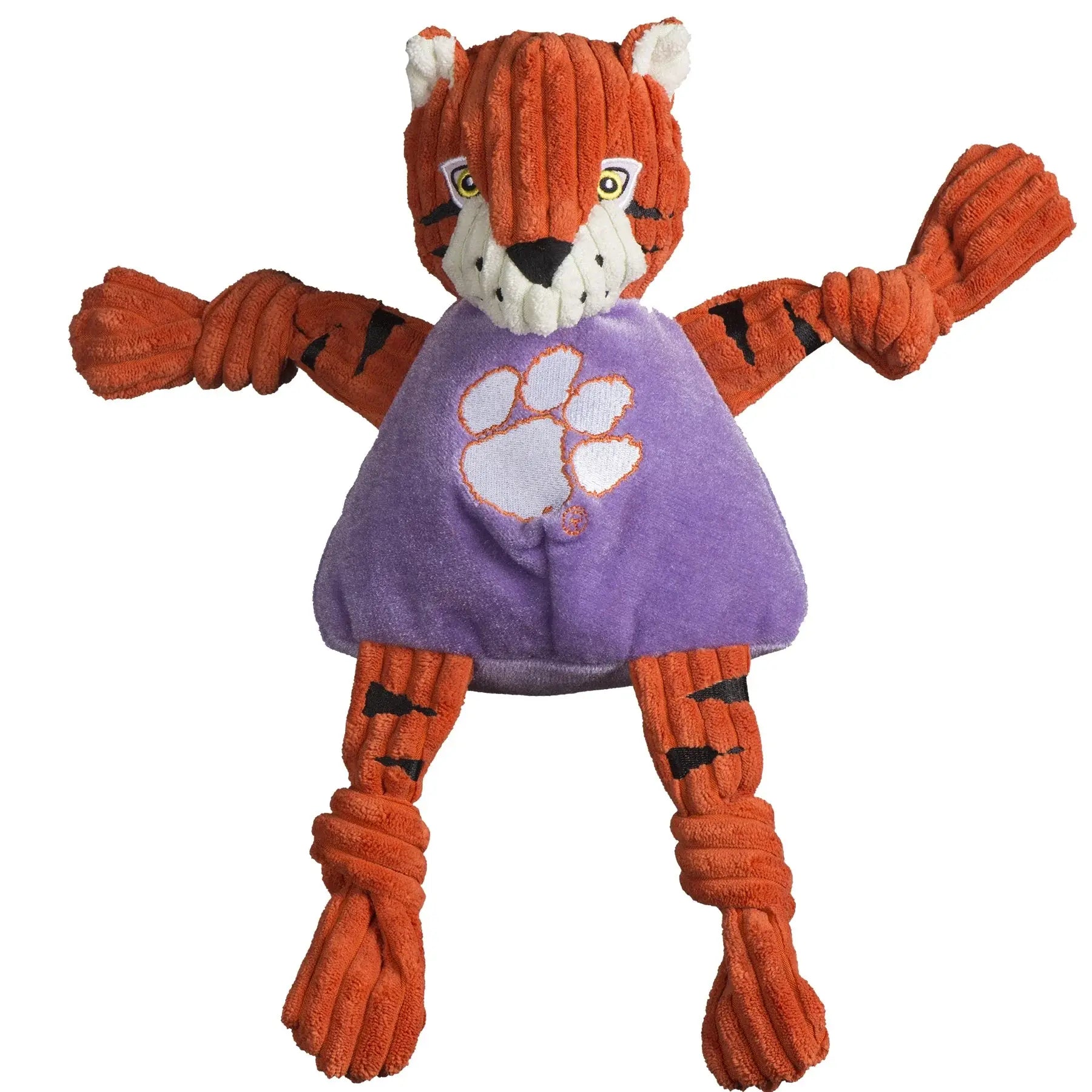 NCAA Clemson University, The Tiger Knottie® Plush Dog Toy - HuggleHounds - Flyclothing LLC