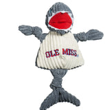 NCAA Ole Miss (U. of Mississippi), Tony Land Shark Knottie® Plush Dog Toy - HuggleHounds - Flyclothing LLC