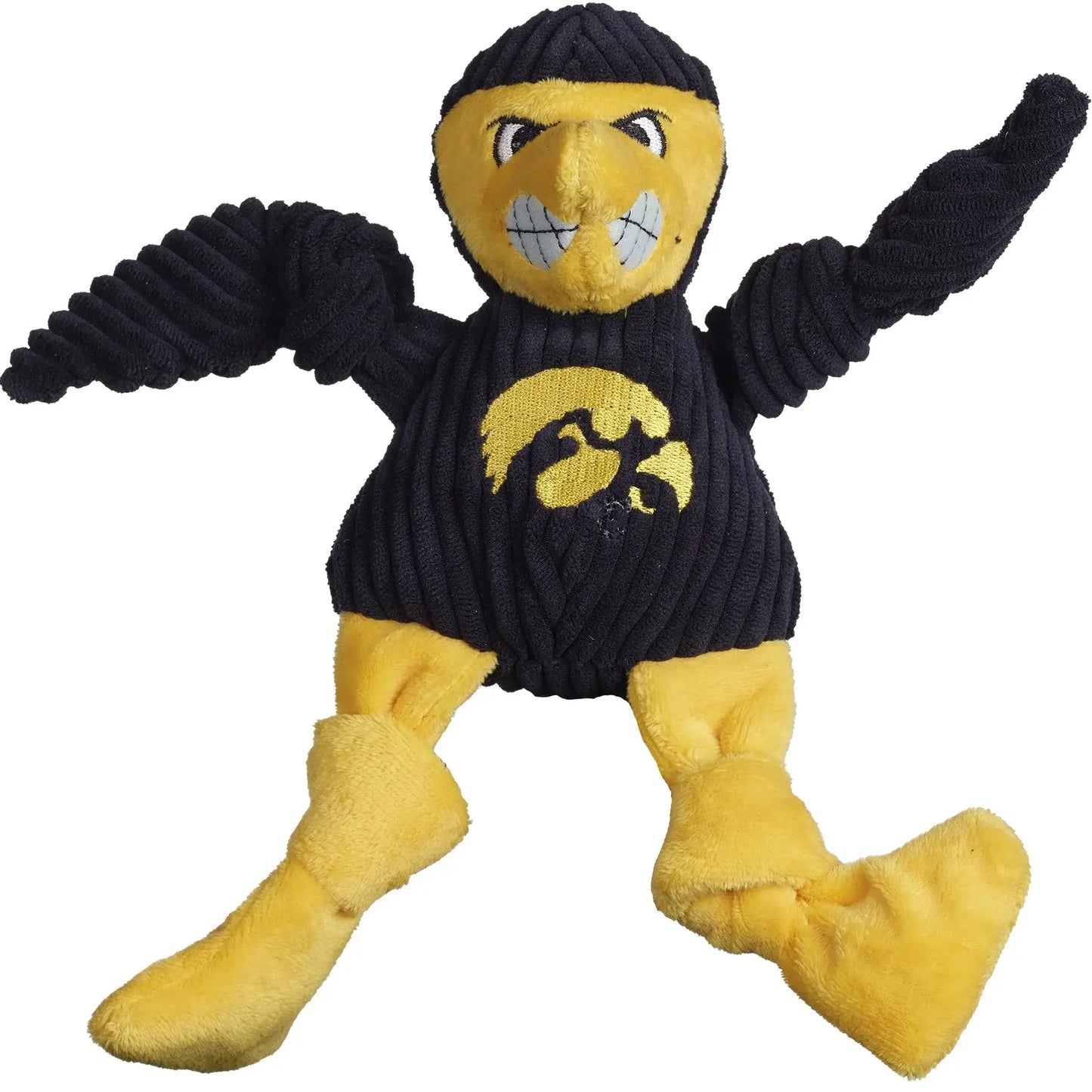 NCAA University of Iowa - Herky the Hawk Knottie® Plush Dog Toy - HuggleHounds - Flyclothing LLC