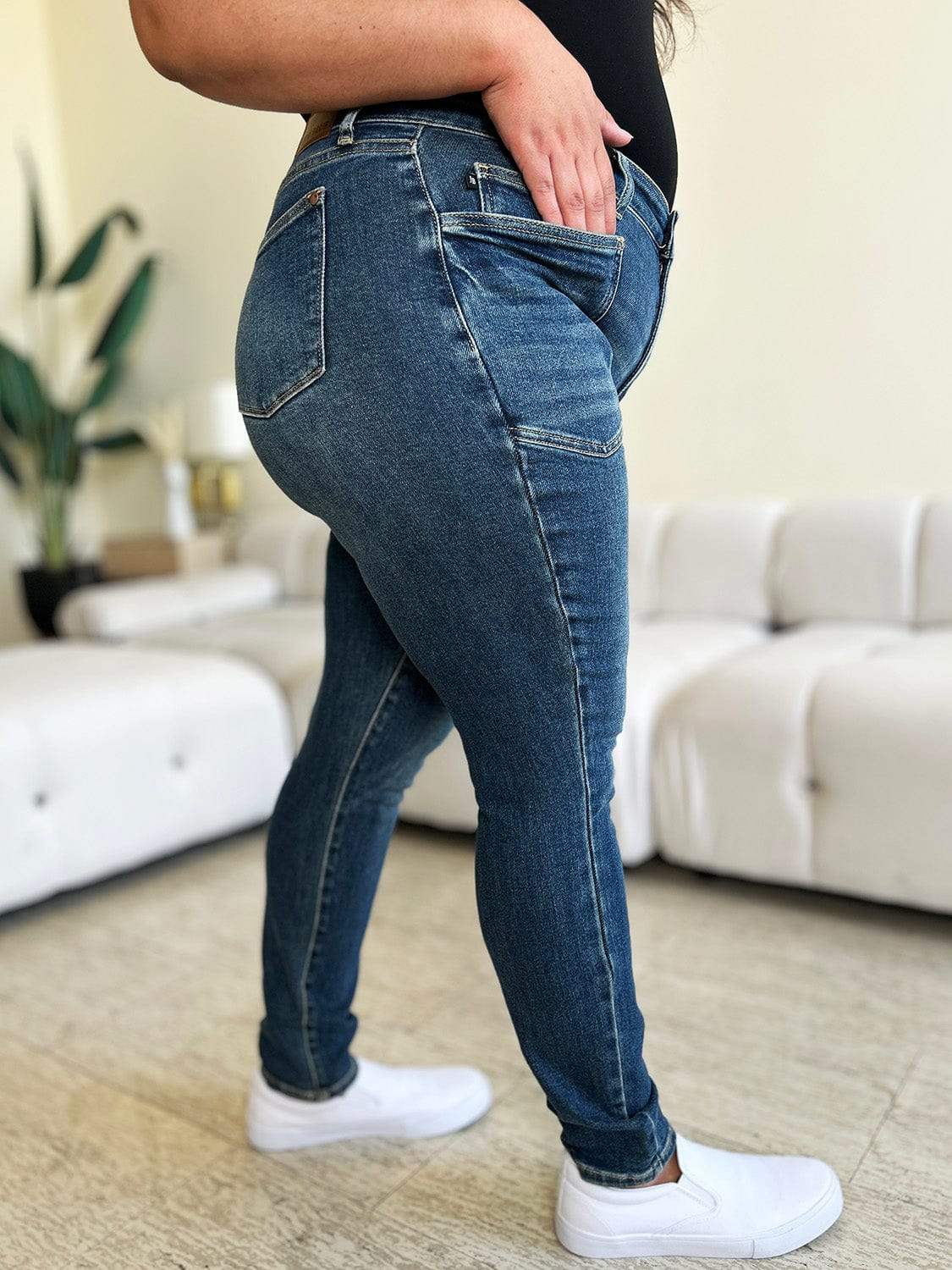 Judy Blue Full Size High Waist Skinny Jeans - Trendsi - Flyclothing LLC