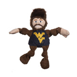 NCAA West Virginia University, Mountaineer Knottie® Plush Dog Toy - HuggleHounds - Flyclothing LLC