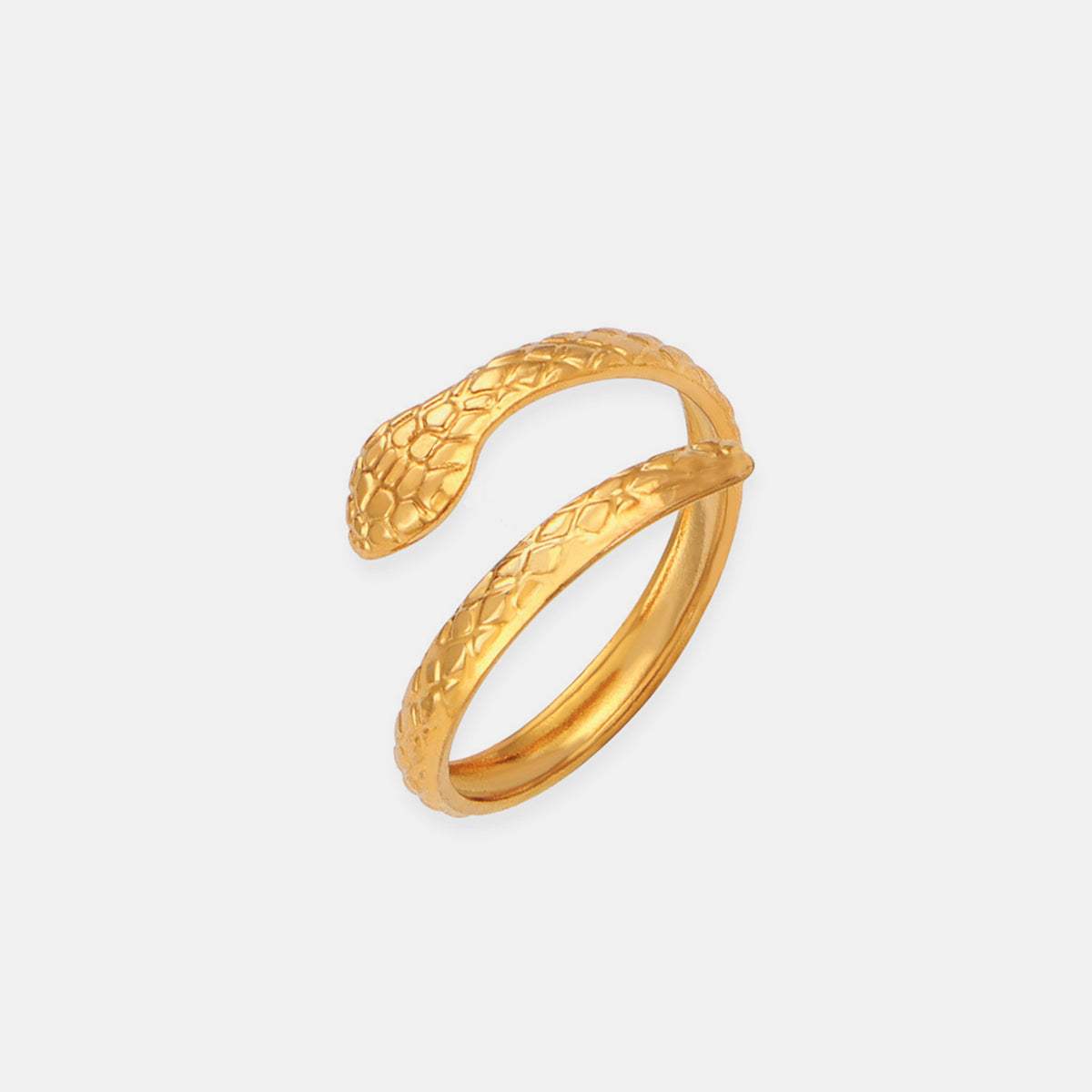 Titanium Steel Snake Shape Bypass Ring - Trendsi - Flyclothing LLC