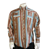 Rockmount Ranch Wear Men's Serape Pattern Western Shirt in Brown - Rockmount Clothing - Flyclothing LLC