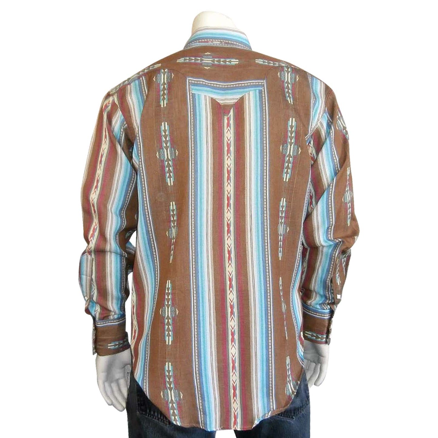Rockmount Ranch Wear Men's Serape Pattern Western Shirt in Brown - Rockmount Clothing - Flyclothing LLC