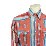 Rockmount Ranch Wear Men's Serape Pattern Western Shirt in Coral - Rockmount Clothing - Flyclothing LLC