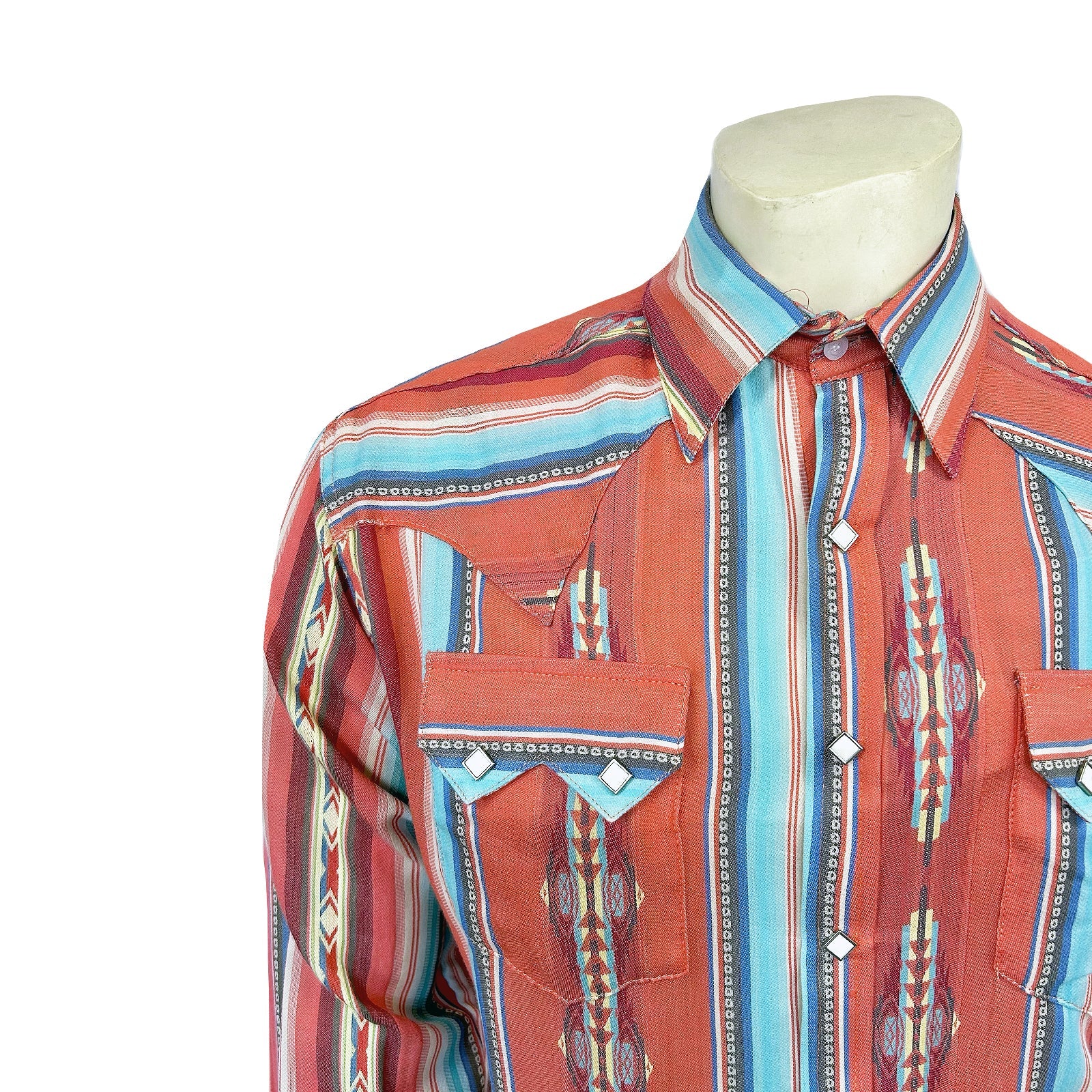 Rockmount Ranch Wear Men's Serape Pattern Western Shirt in Coral - Rockmount Clothing - Flyclothing LLC