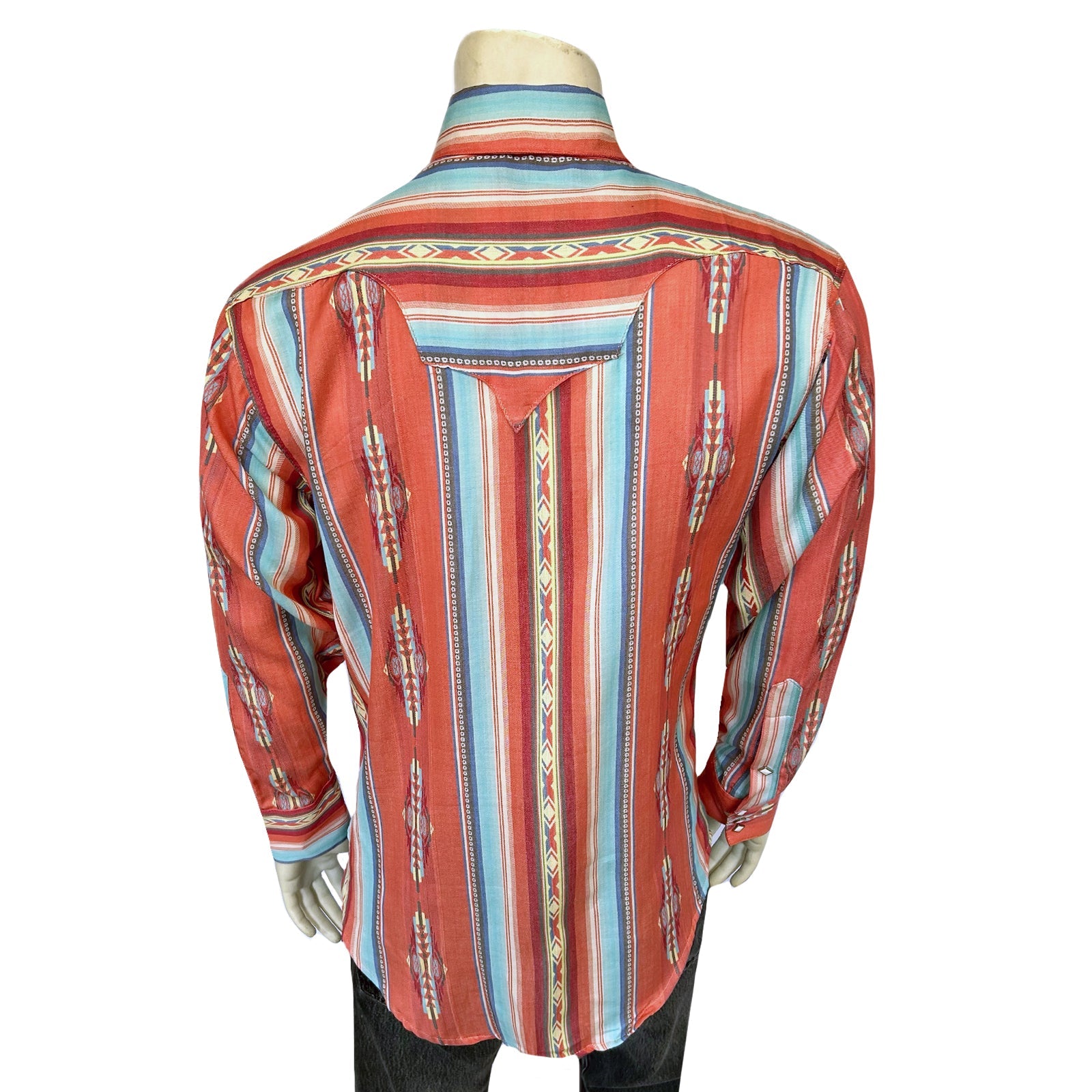Rockmount Ranch Wear Men's Serape Pattern Western Shirt in Coral - Rockmount Clothing - Flyclothing LLC