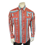 Rockmount Ranch Wear Men's Serape Pattern Western Shirt in Coral - Rockmount Clothing - Flyclothing LLC