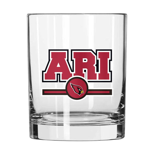 Arizona Cardinals 14oz Letterman Rocks Glass - Logo Brands - Flyclothing LLC