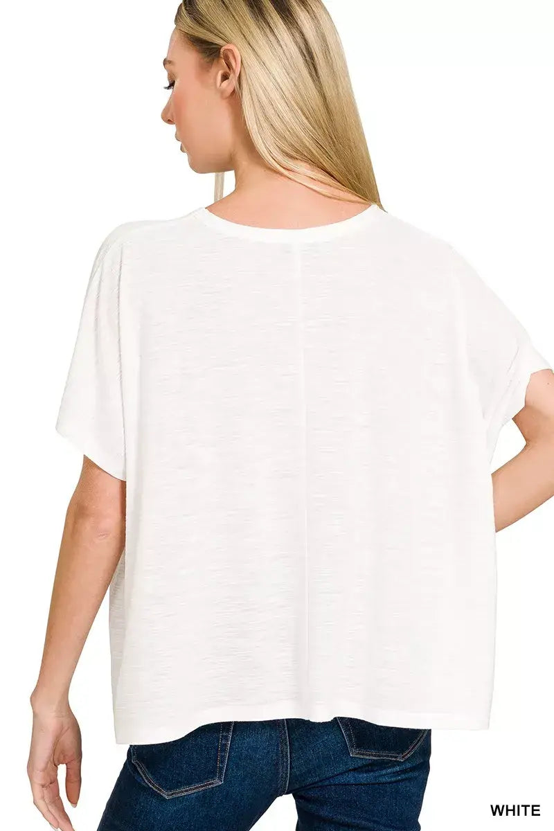 Zenana Round Neck Short Sleeve T-Shirt - Trendsi - Flyclothing LLC