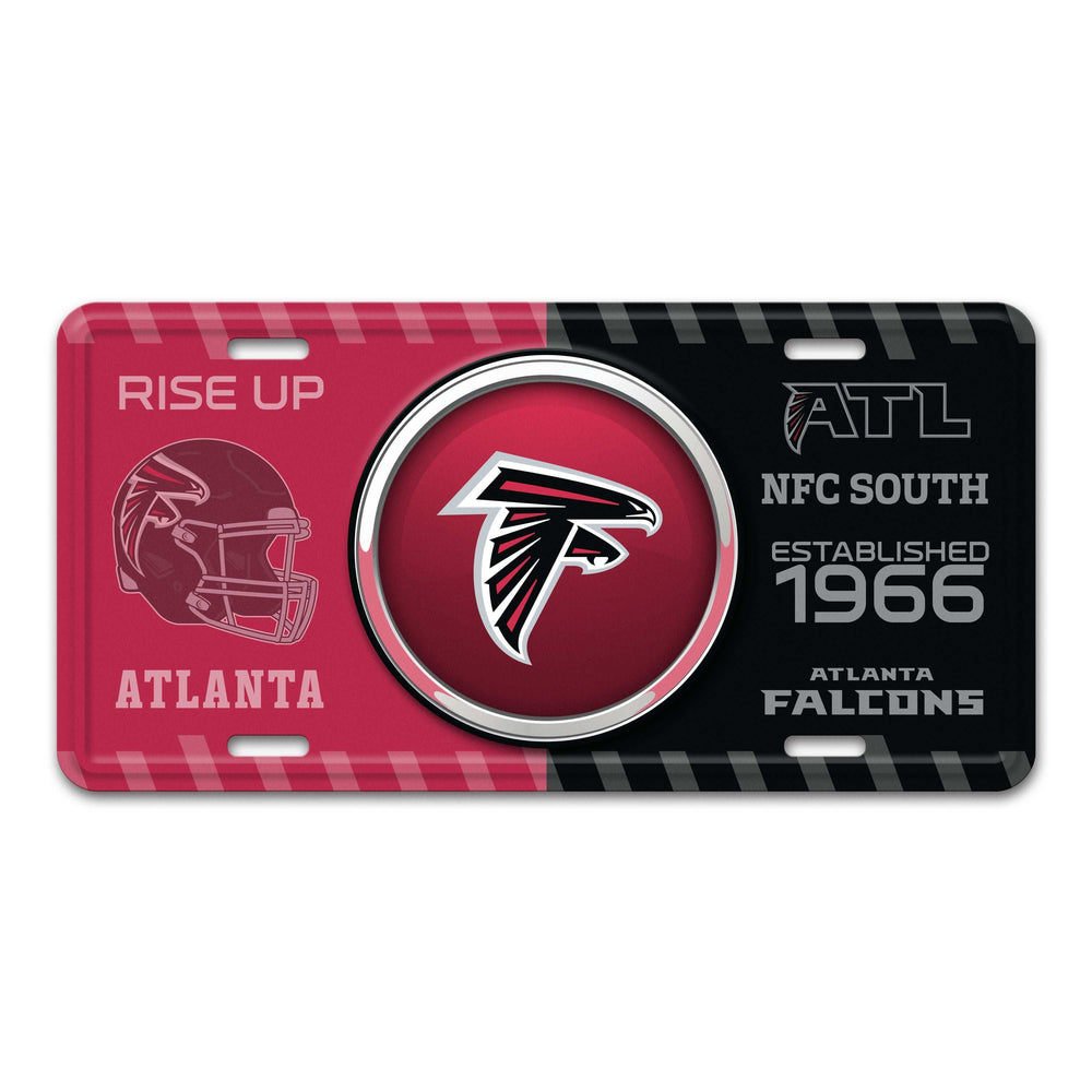 NFL - Atlanta Falcons Embossed Metal License Plate - Logo Brands - Flyclothing LLC