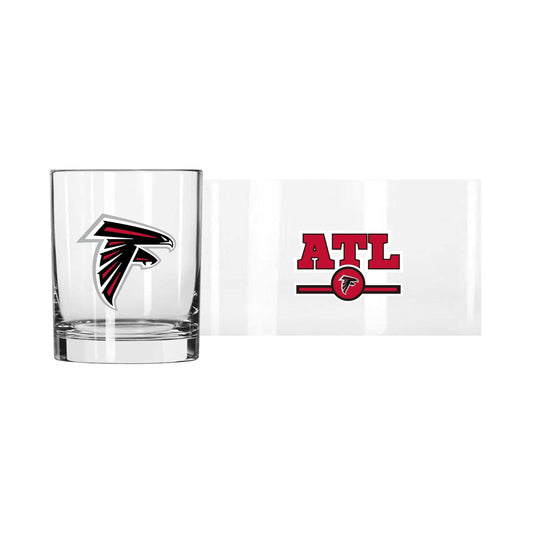 Atlanta Falcons 14oz Letterman Rocks Glass - Logo Brands - Flyclothing LLC