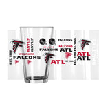 Atlanta Falcons 16oz Spirit Pint Glass - Logo Brands - Flyclothing LLC