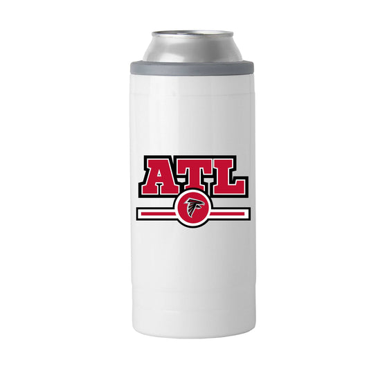 Atlanta Falcons Letterman 12 oz Slim Can Coolie - Logo Brands - Flyclothing LLC