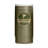 Atlanta Falcons Badge Powder Coat Slim Can Coolie - Logo Brands - Flyclothing LLC