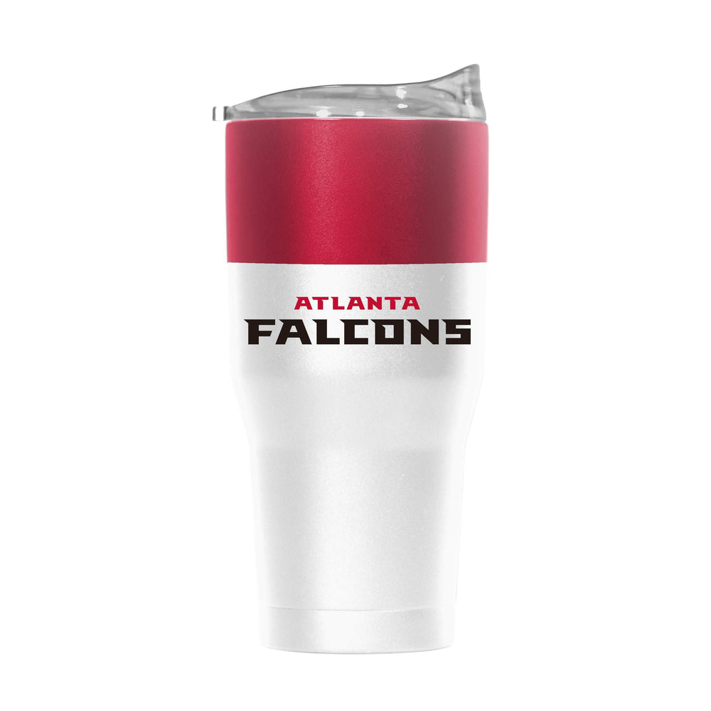 Atlanta Falcons 30oz Colorblock White Powder Coat Tumbler - Logo Brands - Flyclothing LLC