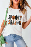 Letter Graphic Round Neck Short Sleeve T-Shirt - Trendsi - Flyclothing LLC