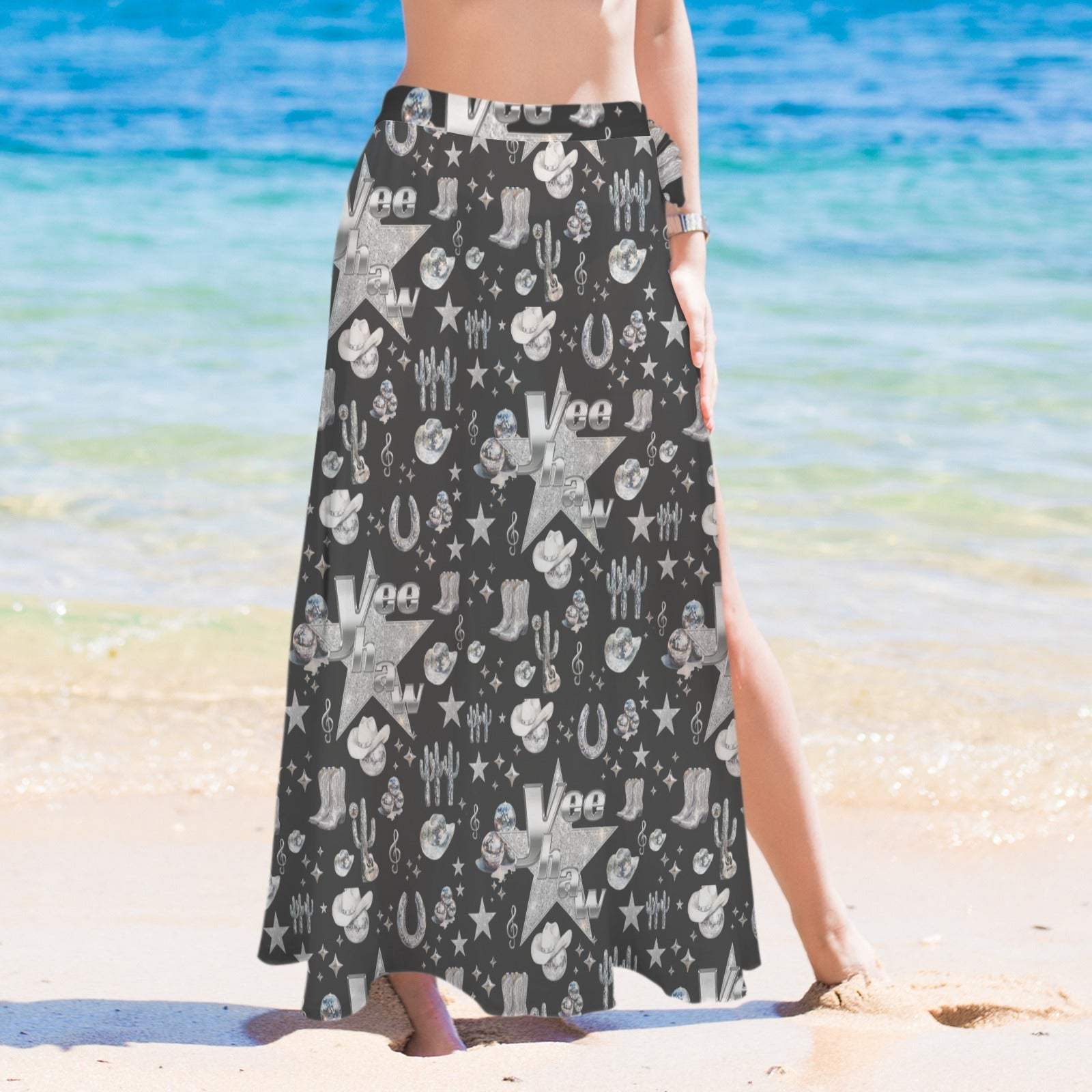 Baha Ranch Rhinestone Cowgirl Beach Swim Skirt Coverup - Baha Ranch Western Wear - Flyclothing LLC
