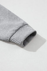 Textured Turtleneck Long Sleeve Sweatshirt - Trendsi - Flyclothing LLC