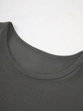 Round Neck Short Sleeve T-Shirt - Trendsi - Flyclothing LLC