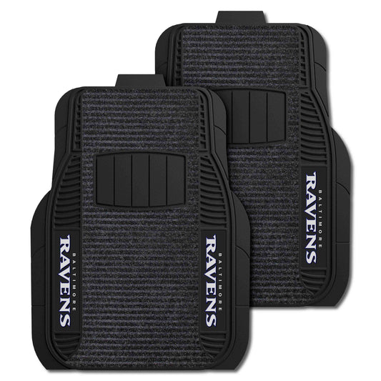 NFL - Baltimore Ravens 2-pc Deluxe Car Mat Set - Logo Brands - Flyclothing LLC