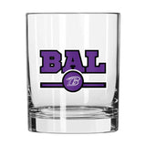 Baltimore Ravens 14oz Letterman Rocks Glass - Logo Brands - Flyclothing LLC